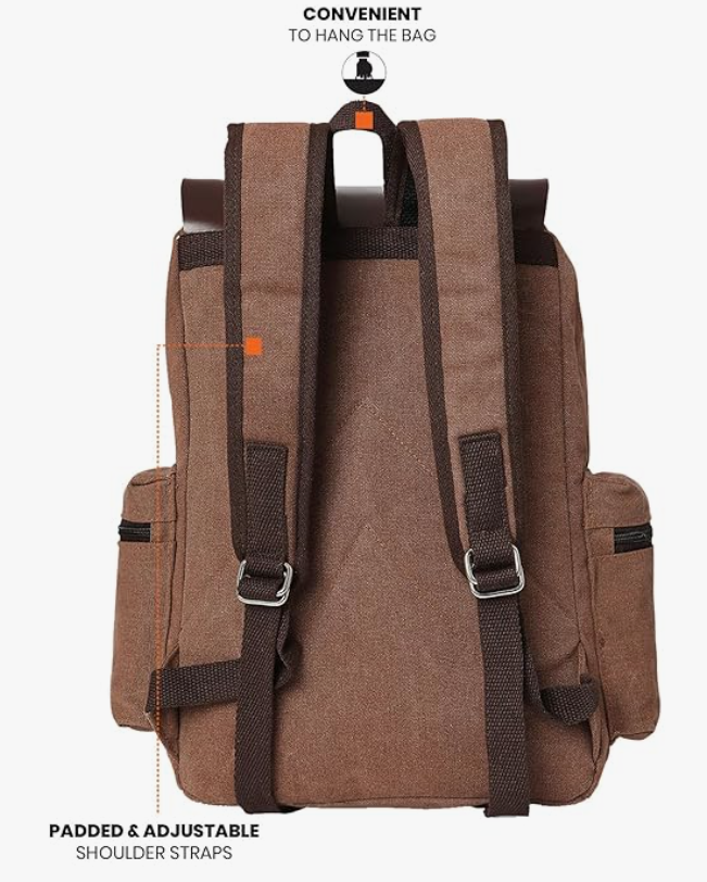 Leather Canvas Bag Pack